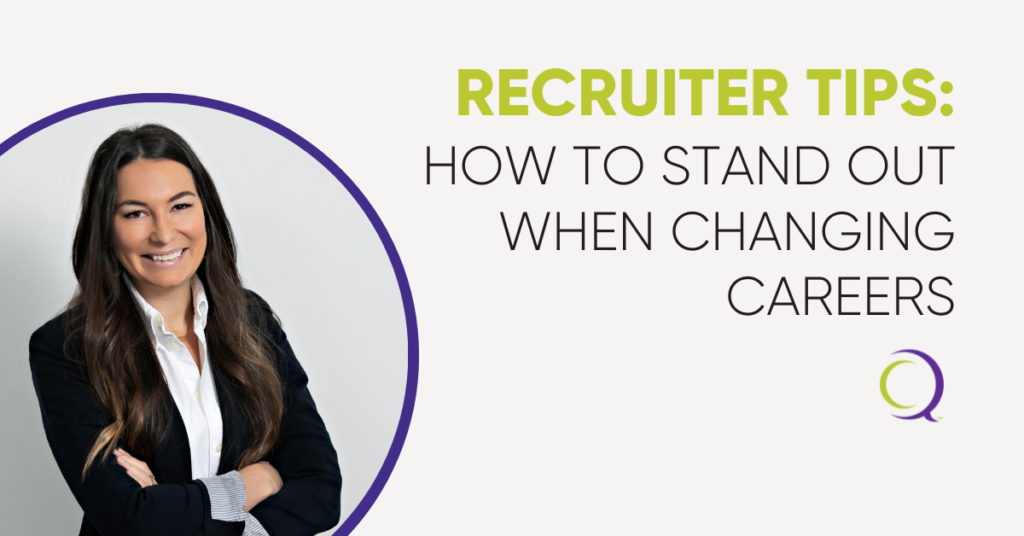 A blog featured image with the title of the blog and a photo of Emily Rickson-Astry, Director of Recruiting at Q Consulting.